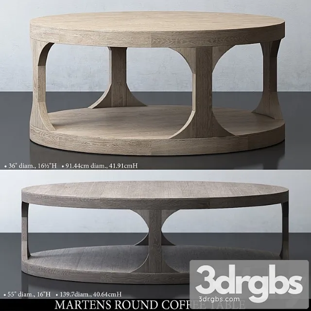Martens round coffee table 2 3dsmax Download