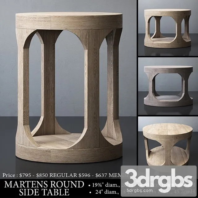 Martens round side table 2 3dsmax Download