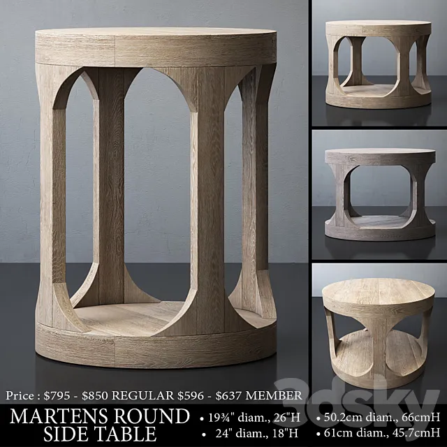 MARTENS ROUND SIDE TABLE 3ds Max