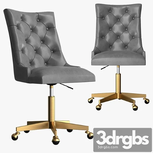 Martine Adjustable Leather Desk Chair 3dsmax Download