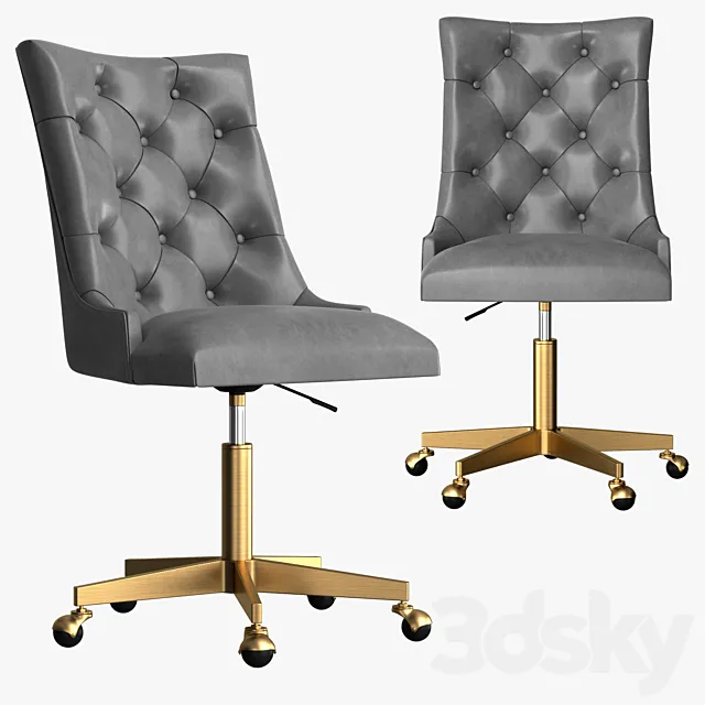 MARTINE ADJUSTABLE LEATHER DESK CHAIR 3ds Max