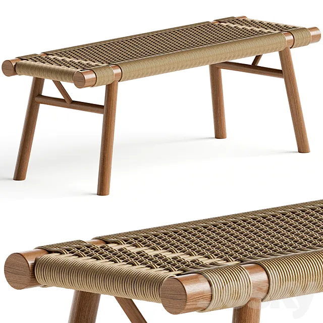 Maruta Bench by Big Sand Woodworking 3DS Max Model