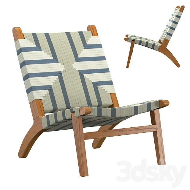 Masaya Lounge Chair Barks Pattern 3ds Max