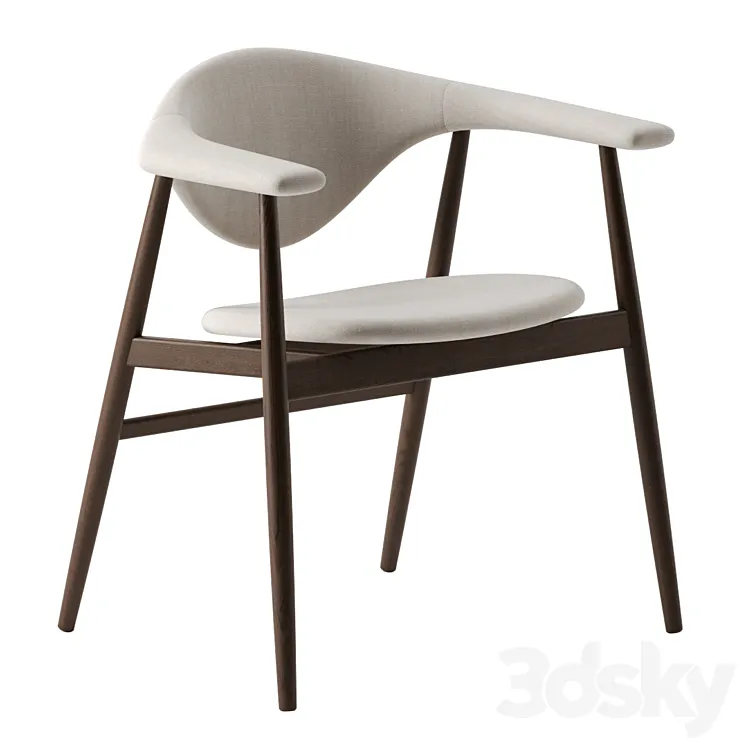 Masculo Dining Chair by Gubi 3DS Max Model