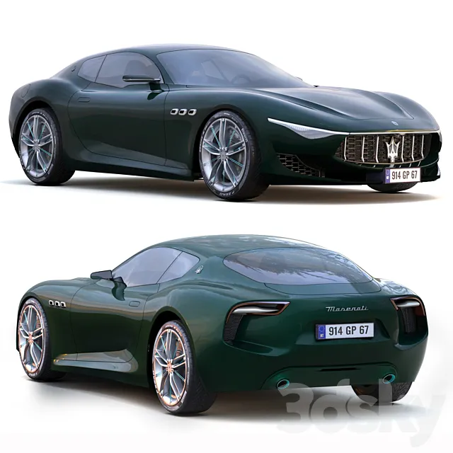 Maserati Alfieri 3DS Max Model