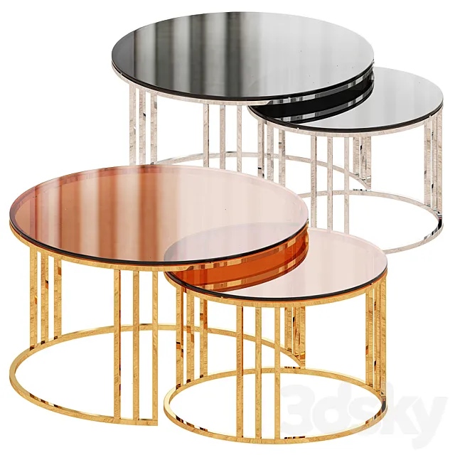 Mashpee 2 Piece Coffee Table Set 3ds Max