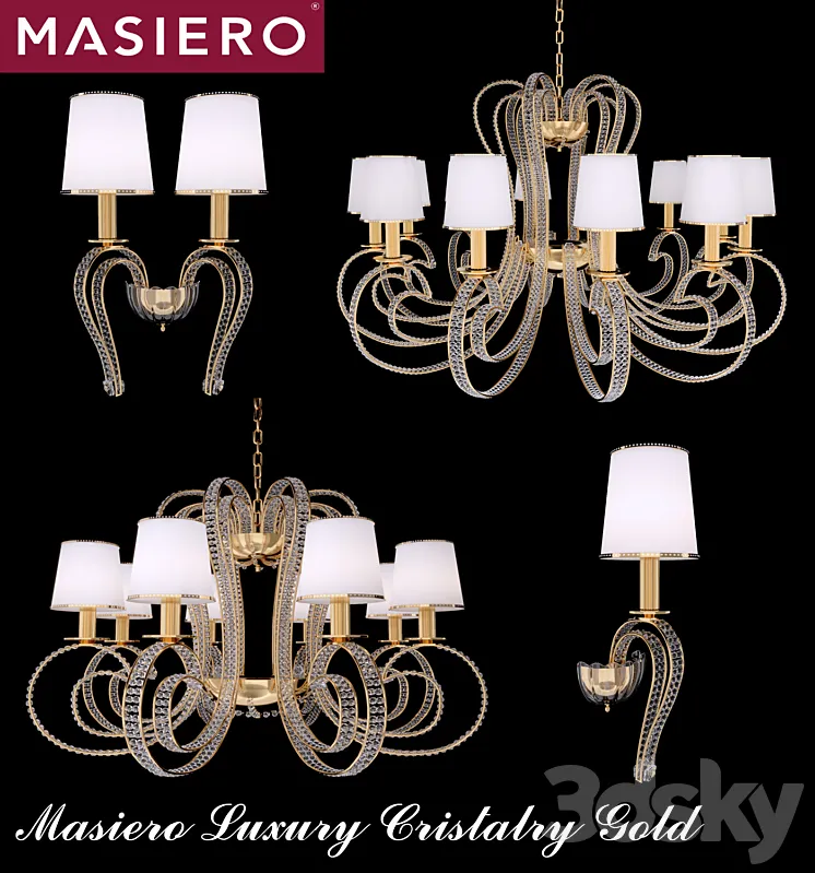 Masiero Luxury Cristalry Gold 3DS Max