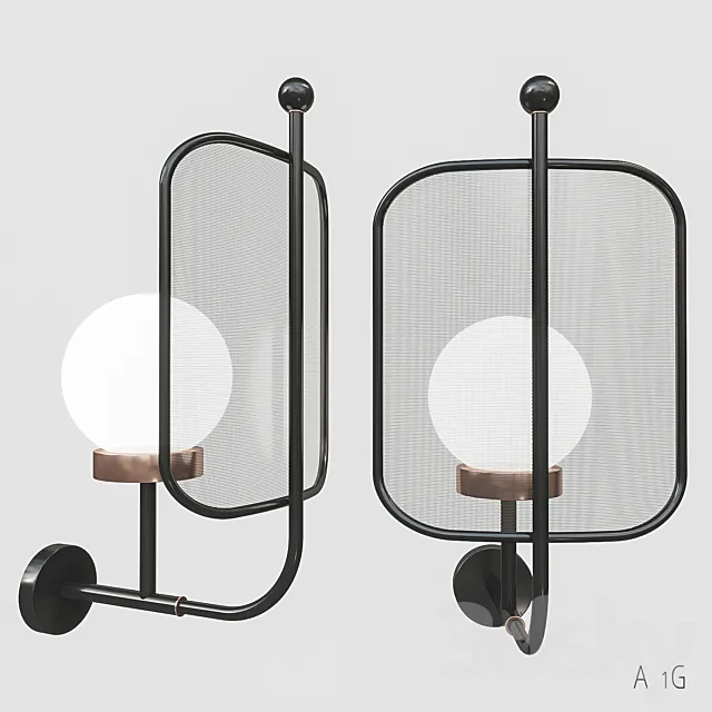 Masiero Papilio A 1G Sconce 3ds Max