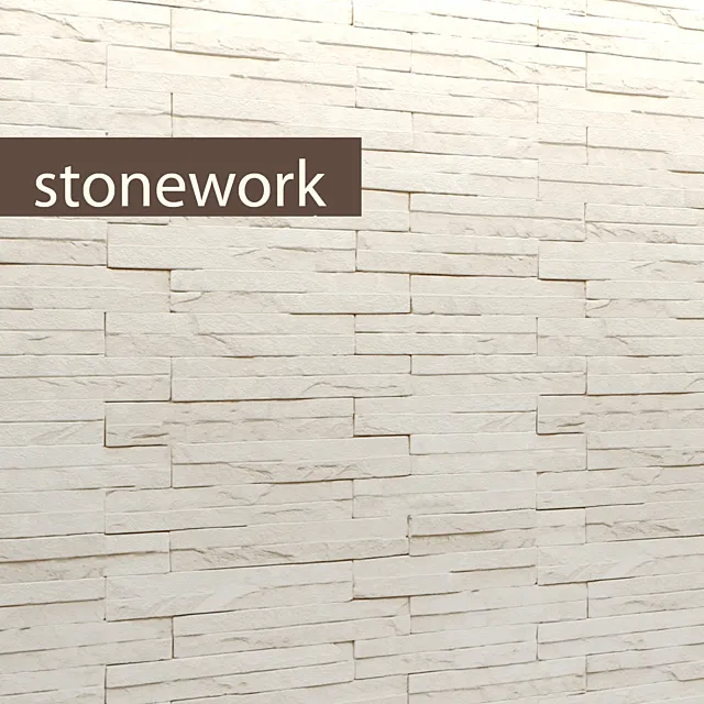 Masonry.Masonry. slate. stone. stone wall. wild stone. white. bleached 3DSMax File