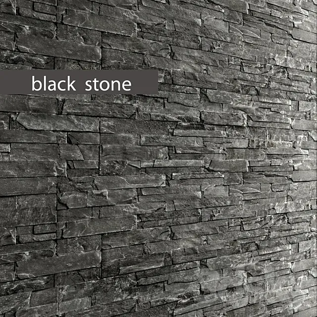 Masonry.masonry. wall. wild stone. slate. black. loft 3DSMax File