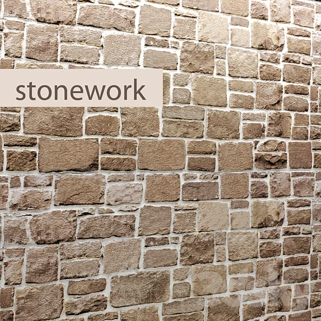 Masonry.stonework. wall. wild stone. stonework. brick. loft. aged. set. collection. decorative. panel. wall 3DSMax File