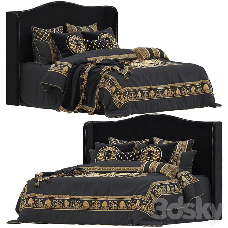 Massimo Black Quilt Cover Set by Davinci 3DS Max