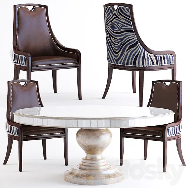 Massoud – Markham Leather Dining Chair 3ds Max
