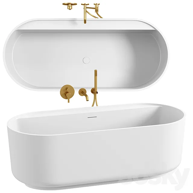 MASTELLO FREESTANDING STONE BATH 1600MM 3DS Max Model