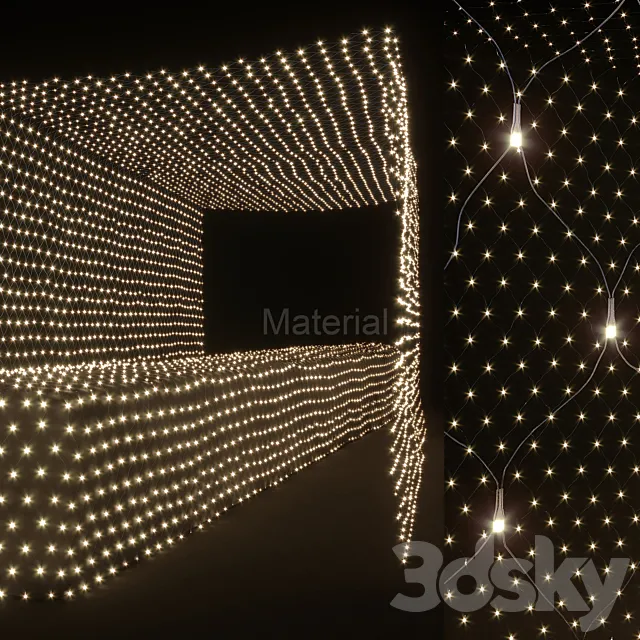 Material garland grid 3DS Max Model