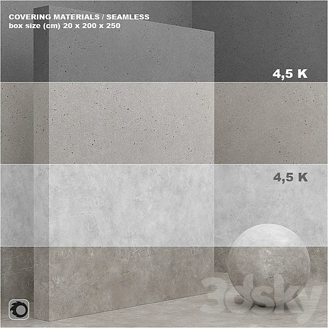 Material (seamless) – coating. concrete. plaster set 49 3DSMax File