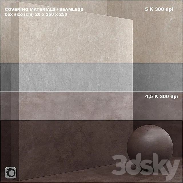 Material (seamless) – coating. concrete. plaster set 64 3DSMax File