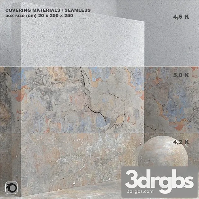 Material (seamless) – coating concrete plaster set 68 3dsmax Download