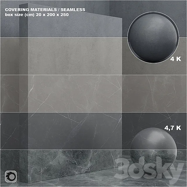 Material (seamless) – coating. marble. plaster – set 55 3DSMax File