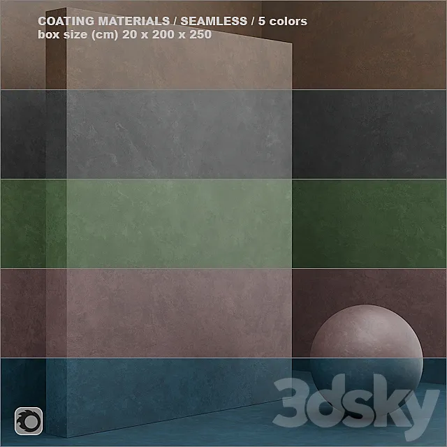 Material (seamless) – coating. plaster set 32 3DSMax File