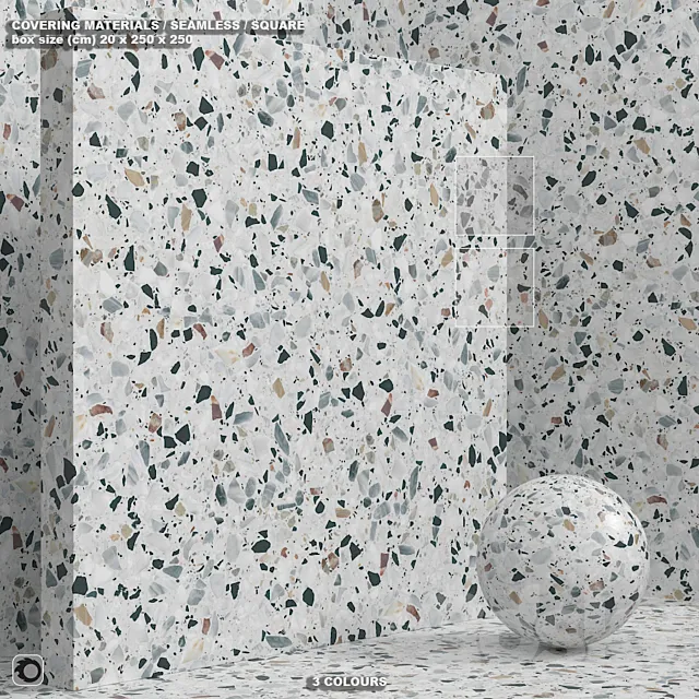 Material (seamless) – stone terrazzo quartzite set 143 3DS Max Model