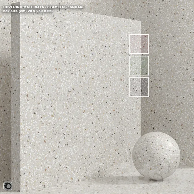 Material (seamless) – stone terrazzo quartzite set 148 3DS Max Model