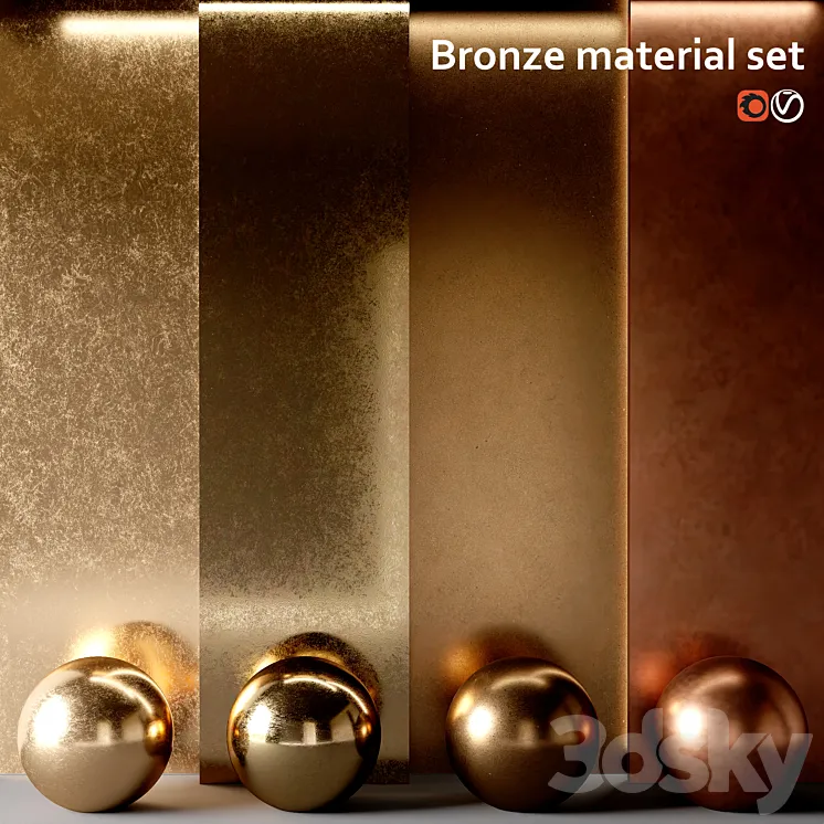 Material set Bronze 3DS Max Model