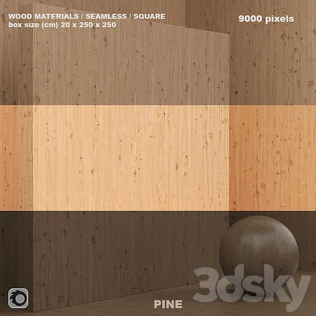 Material wood _ pine. solid (seamless) – set 48 3DSMax File
