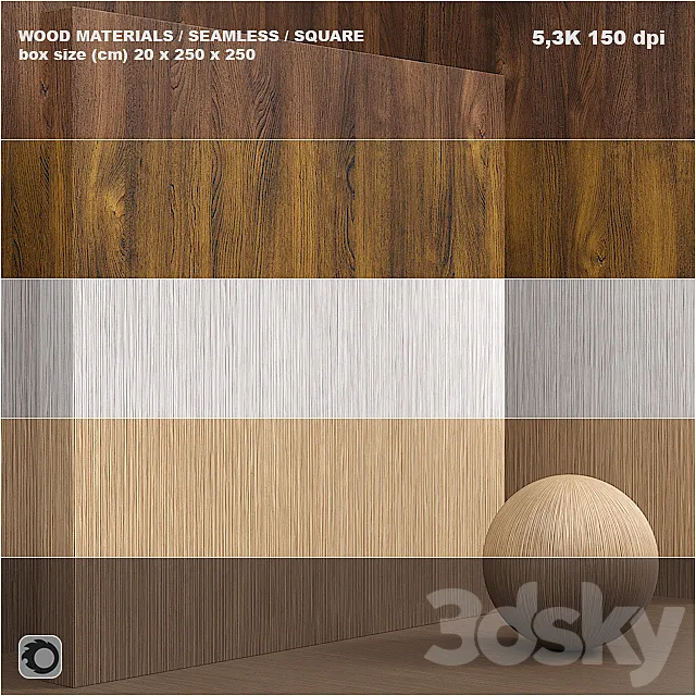 Material wood _ veneer _ (seamless) – set 32 3DS Max Model