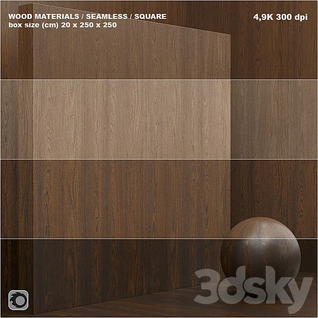 Material wood _ veneer (seamless) – set 36 3DSMax File