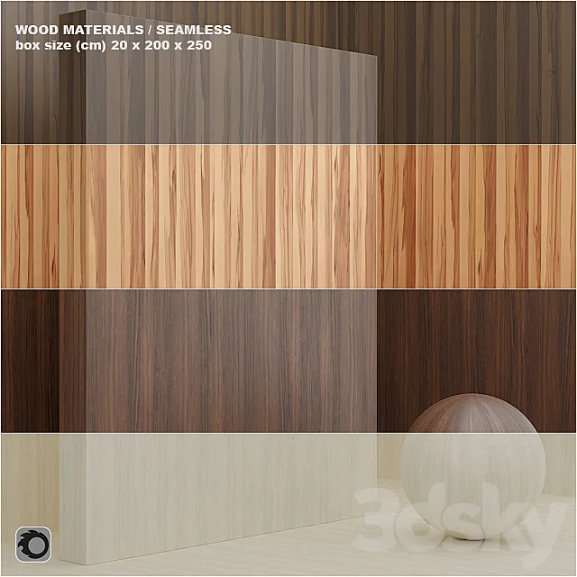 Material wood _ veneer (seamless) – set 7 3ds Max