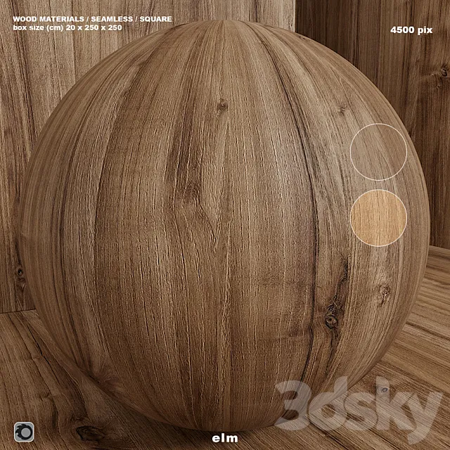 Material wood (seamless) elm – set 118 3DS Max Model