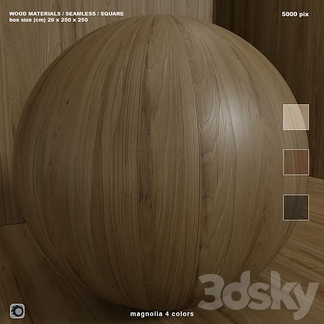 Material wood (seamless) magnolia – set 114 3ds Max