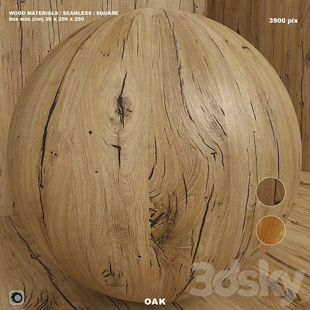 Material wood (seamless) oak – set 108 3DS Max Model