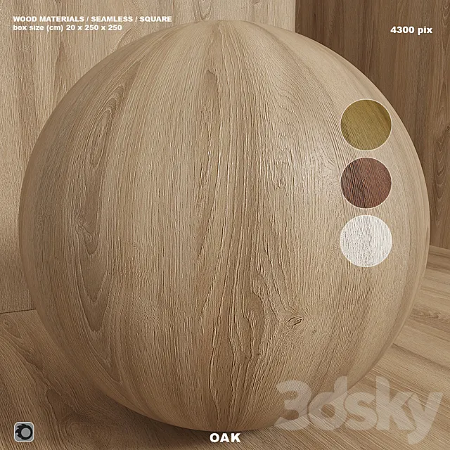 Material wood (seamless) oak – set 119 3DS Max Model