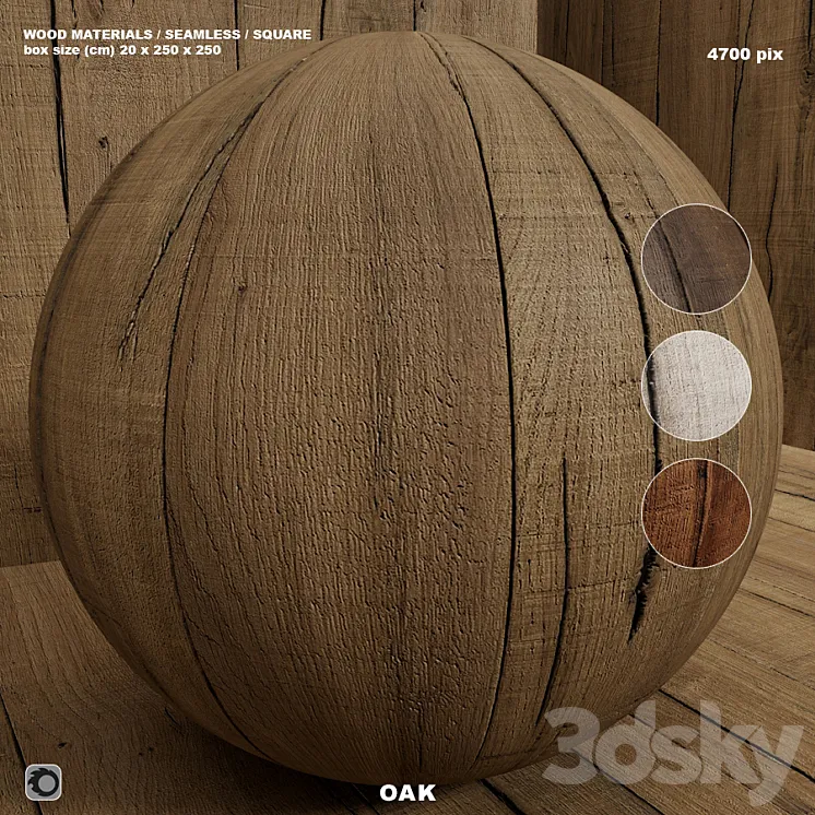 Material wood (seamless) oak – set 123 3DS Max