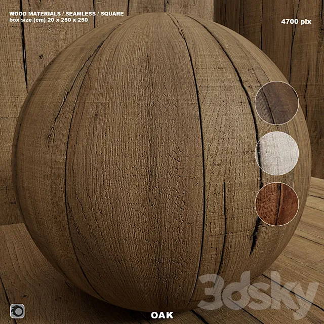 Material wood (seamless) oak – set 123 3dsMax Model