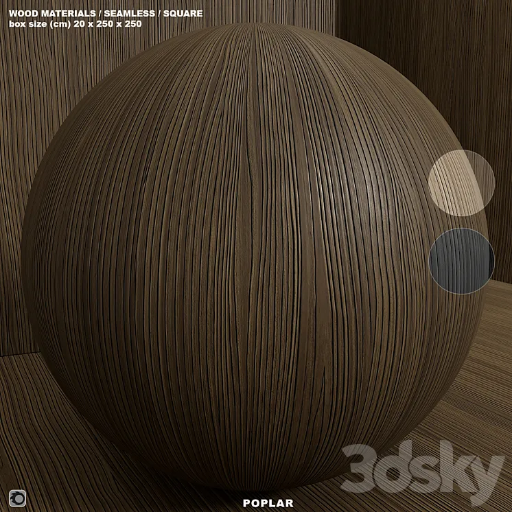 Material wood (seamless) poplar – set 135 3DS Max Model