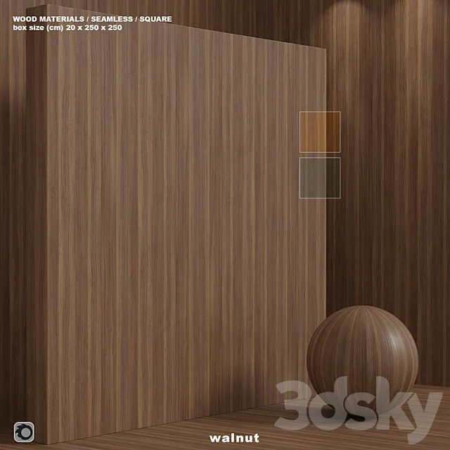 Material wood (seamless) walnut – set 110 3ds Max