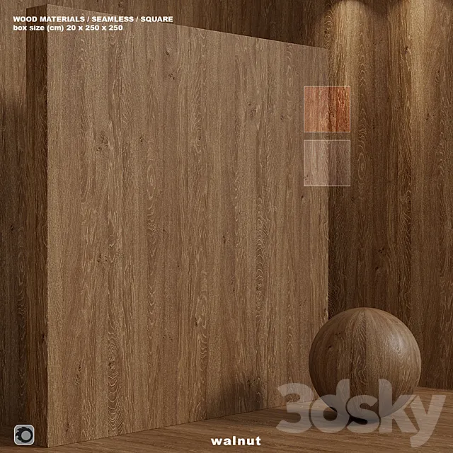 Material wood (seamless) walnut – set 113 3DS Max Model