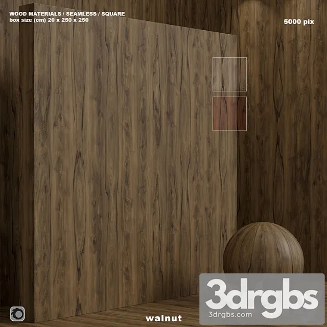 Materials Wood Material wood (seamless) walnut – set 111