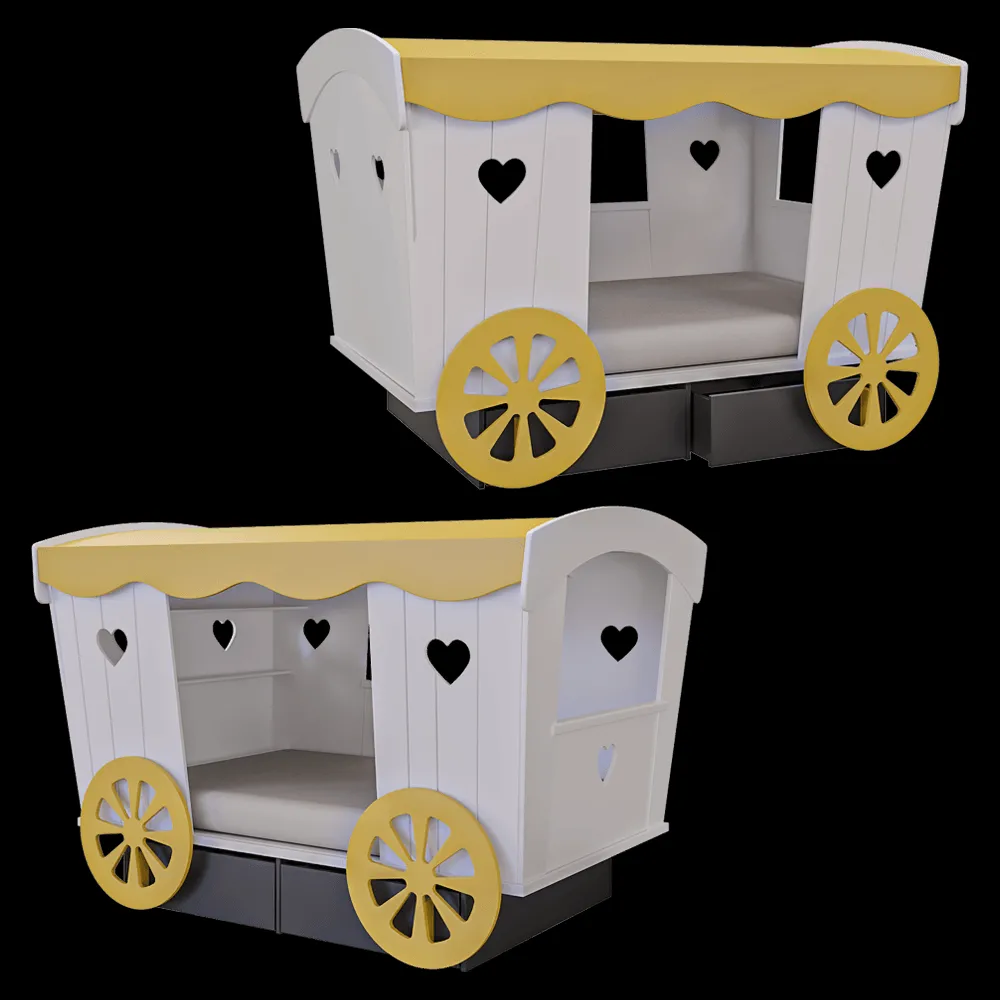 Mathy By Bols – Carriage bed 3ds Max