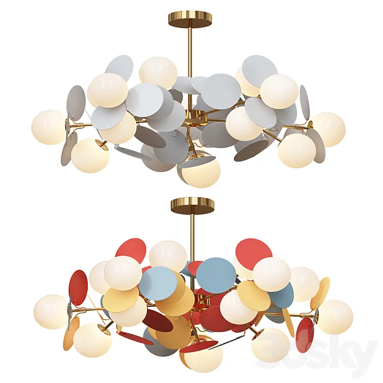 Matisse Colorful Chandelier 3DS Max