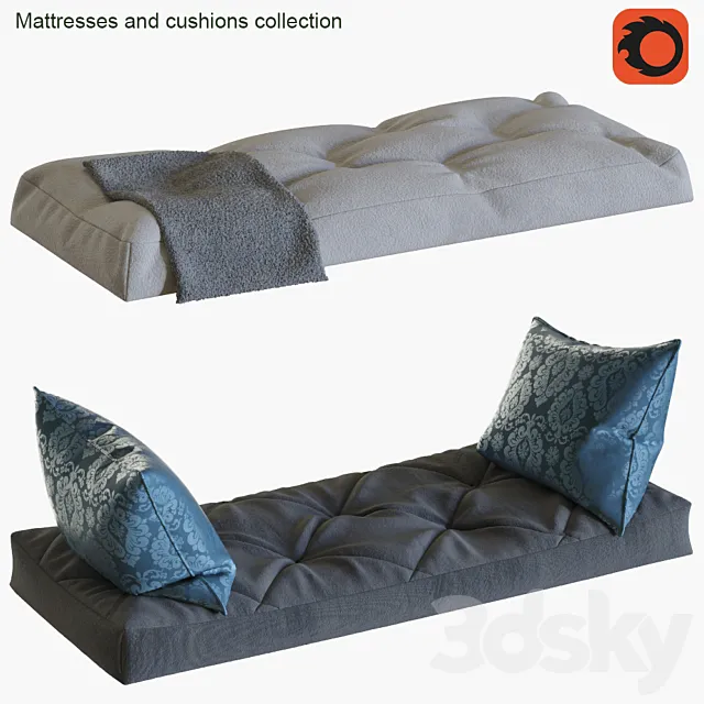 Mattresses and cushions collection # 1 3ds Max