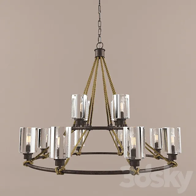 Maverick 12 Light Chandelier 3DS Max Model