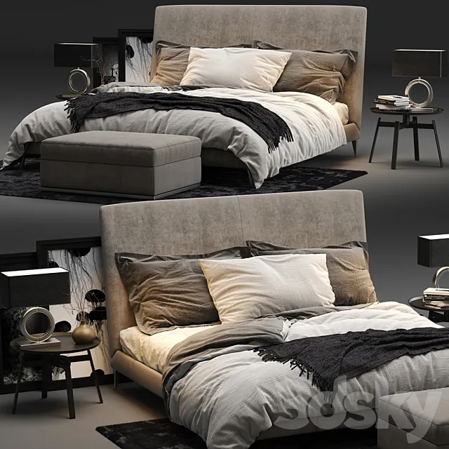 Maxalto Demetra Bed 3DS Max Model