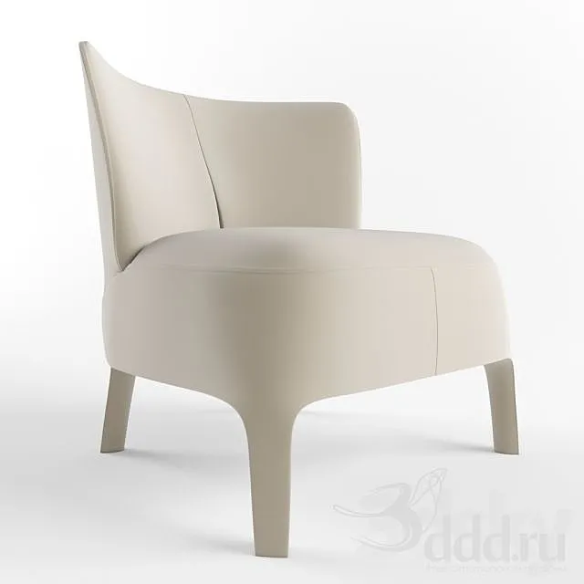 Maxalto Febo low back armchair 3DS Max Model