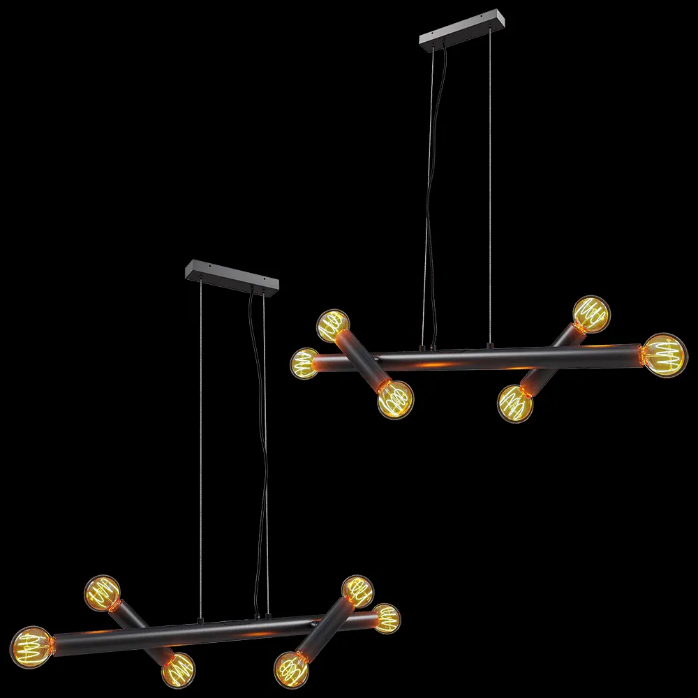 Maxlight – Pendant lamp Hawk black wide 3ds Max
