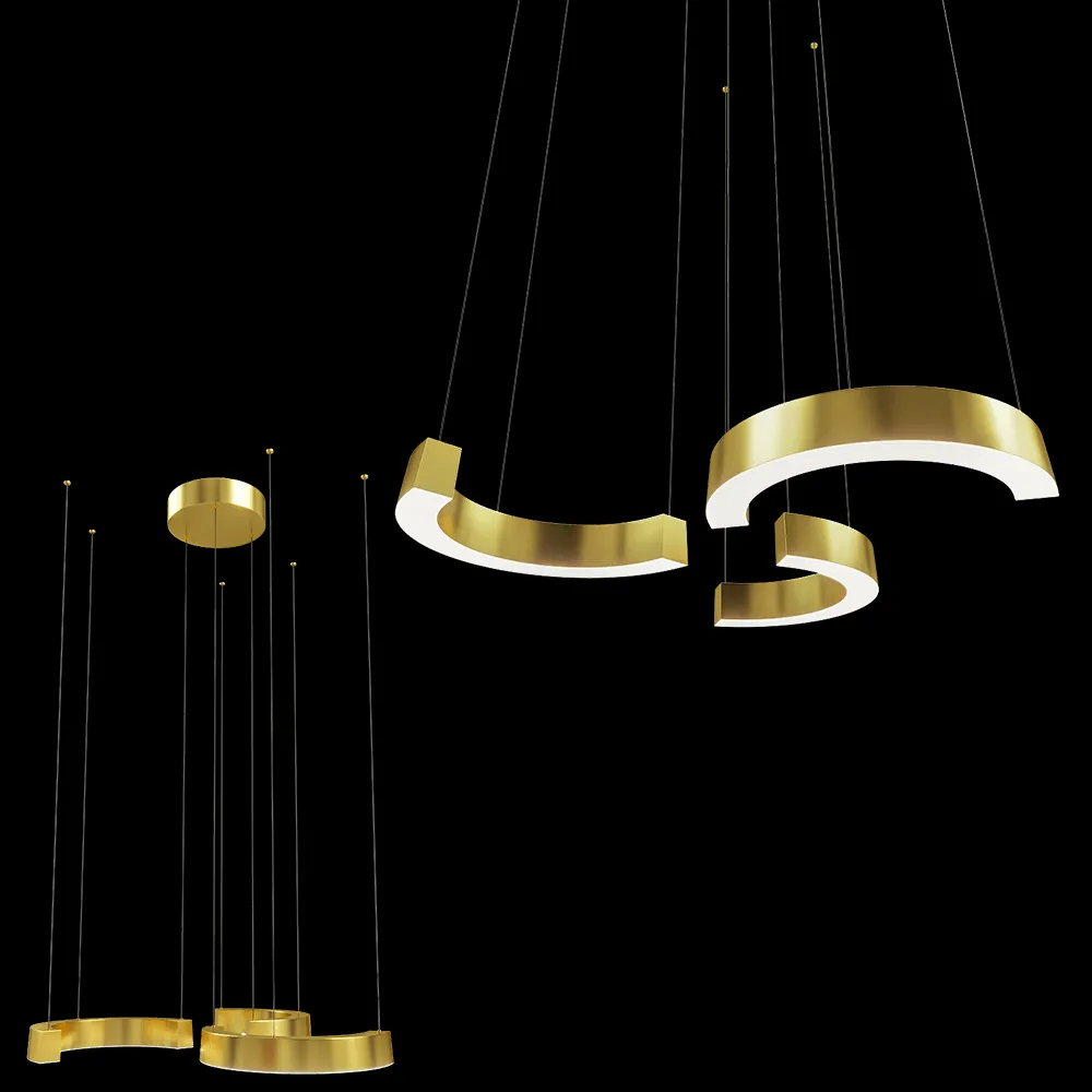 Maxlight – Pendant lamp Lotus P0394D 3ds Max