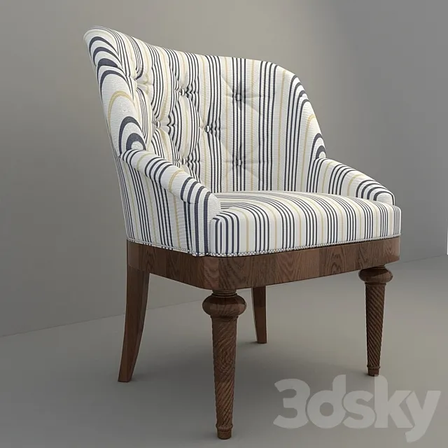 Mayfair Tufted Chair 3DS Max Model